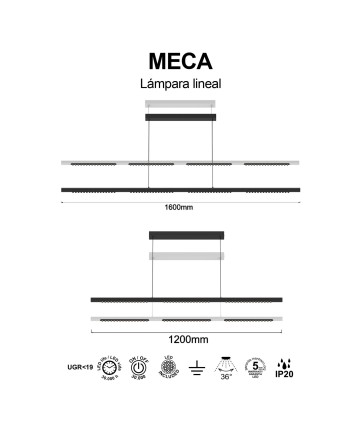MECA * LÁMPARA LINEAL 28W 4000K BLANCA